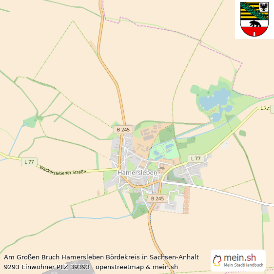Am Großen Bruch Hamersleben Bördekreis Lageplan © Openstreetmap Contributors Am Großen Bruch Hamersleben Lageplan
